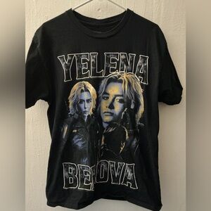 Marvel Thunderbolts Yelena Belova black tee